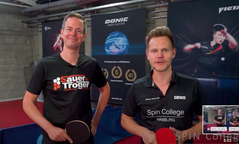 Sauer & Tröger Tischtennis Video Lange Noppen Hamburg Spincollege