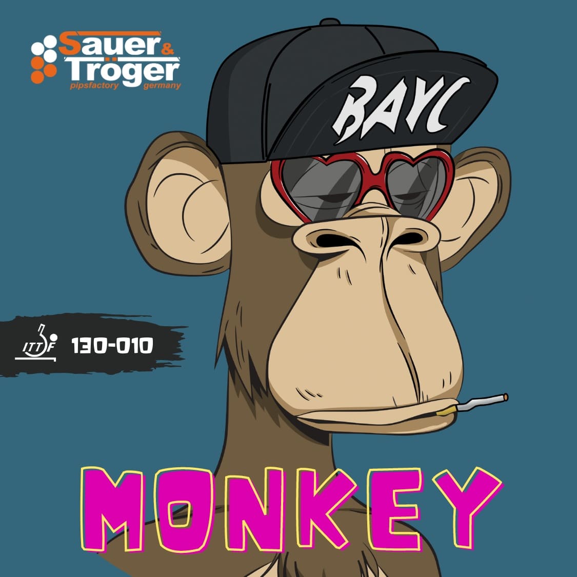 Sauer & Tröger™ MONKEY | Table tennis Long pimple – Sauer