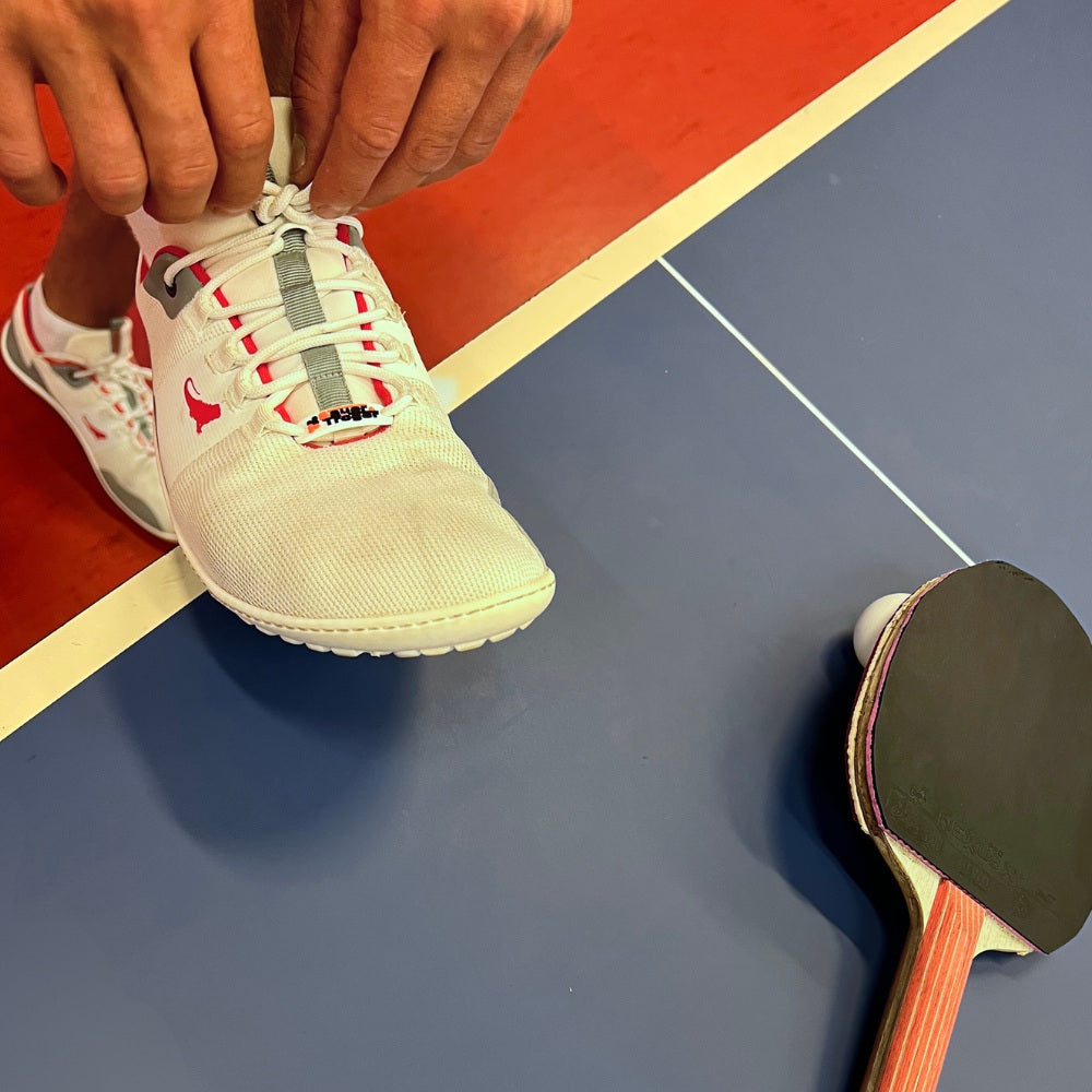 Spinwyn white - table tennis barefoot shoe | SPECIAL EDITION | Leguano x Sauer &amp; Tröger