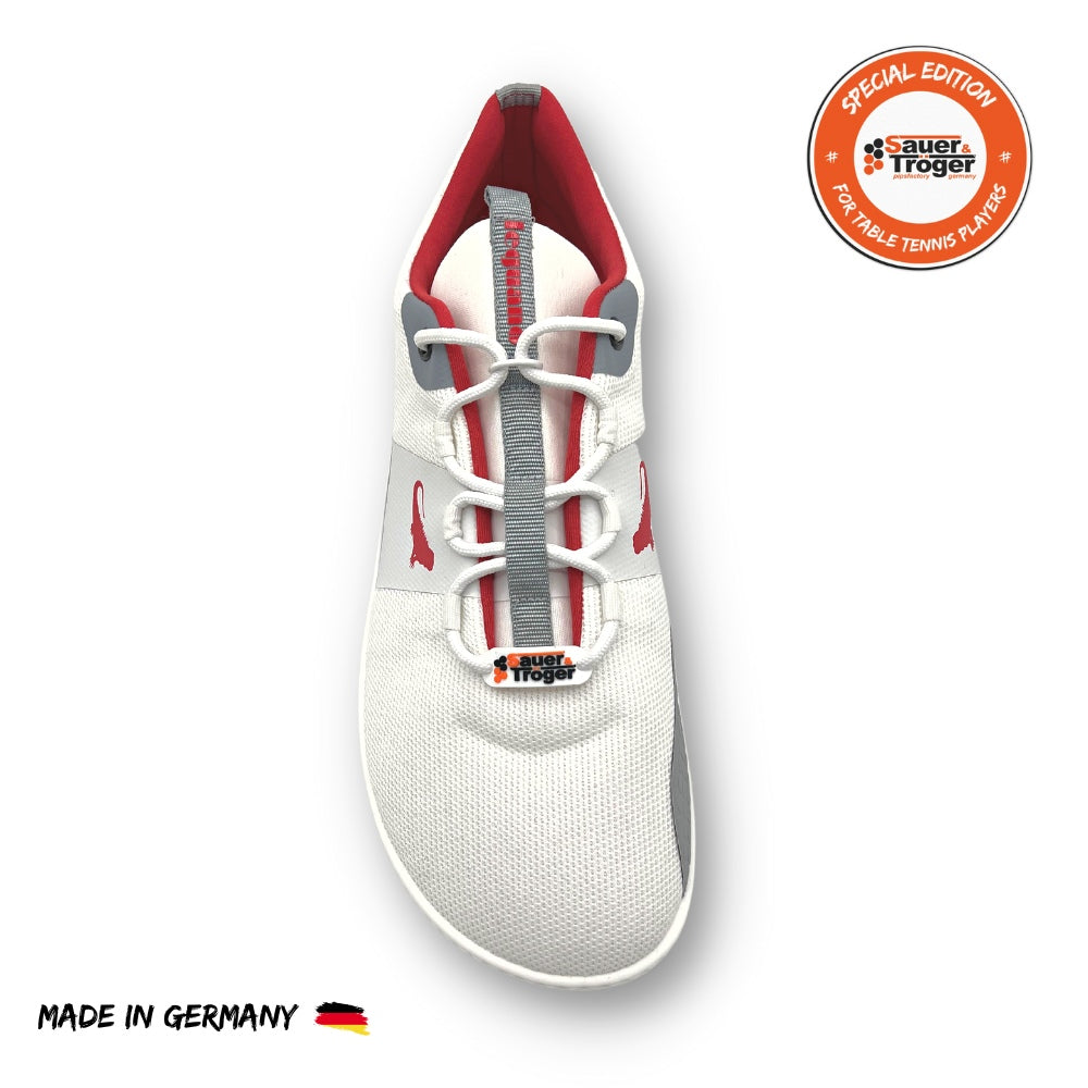 Spinwyn white - table tennis barefoot shoe | SPECIAL EDITION | Leguano x Sauer &amp; Tröger