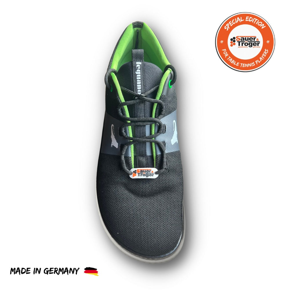 Spinwyn black - table tennis barefoot shoe | SPECIAL EDITION | Leguano x Sauer &amp; Tröger