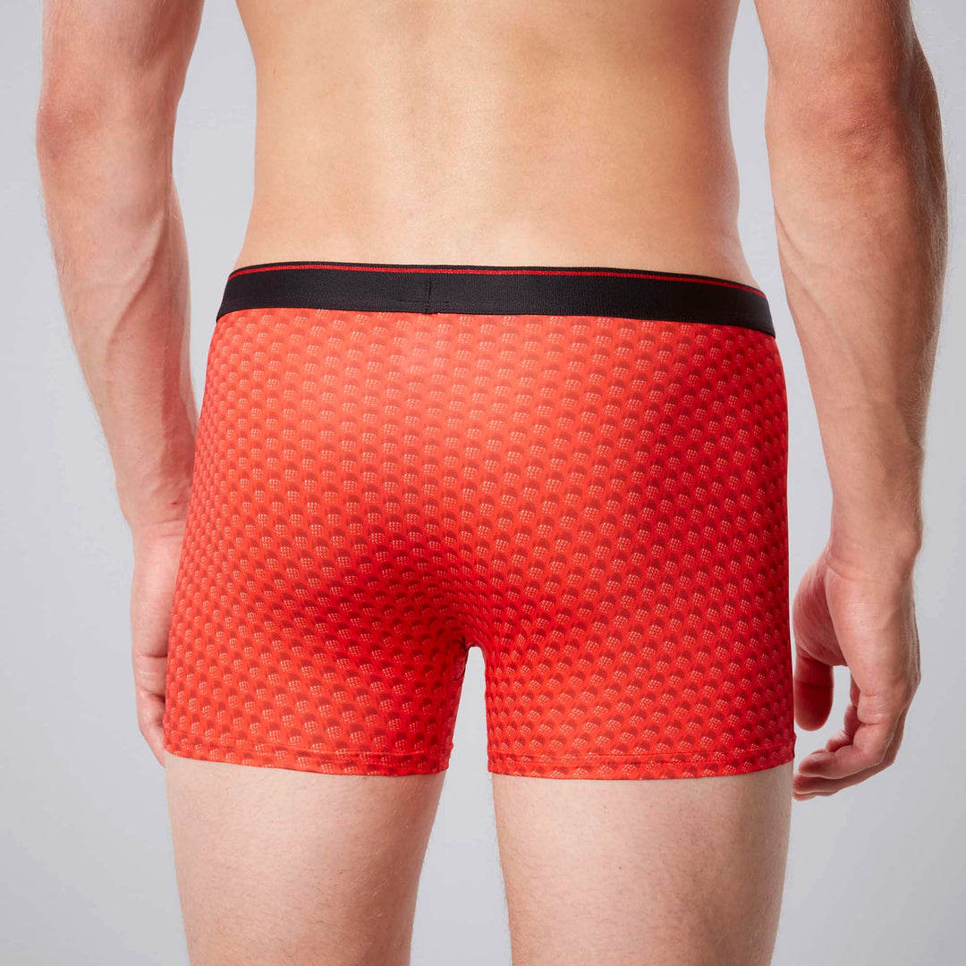 Pimpled underpants red/black